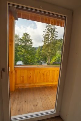 Balkon mit Bergblick