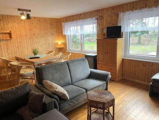 Kamin- und Essbereich