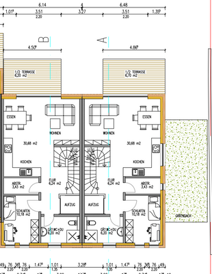 Obergeschoss Haus 1 + 2