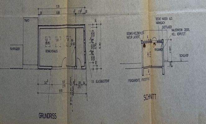 Grundriss Gewächshaus