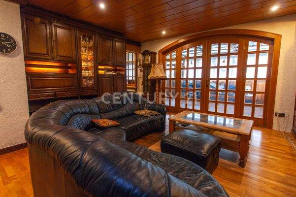 Wohnzimmer mit Flügeltür