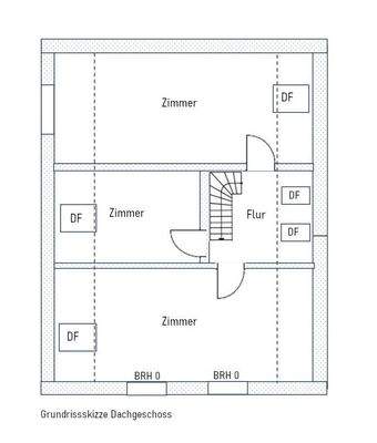 Grundrissskizze Dachgeschoss