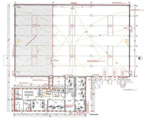 Grundriss Lagerhalle und Büro EG