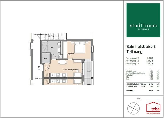 Grundriss B 09, 1. Obergeschoss