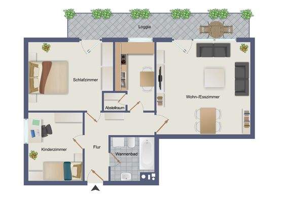 Grundriss Hochparterre