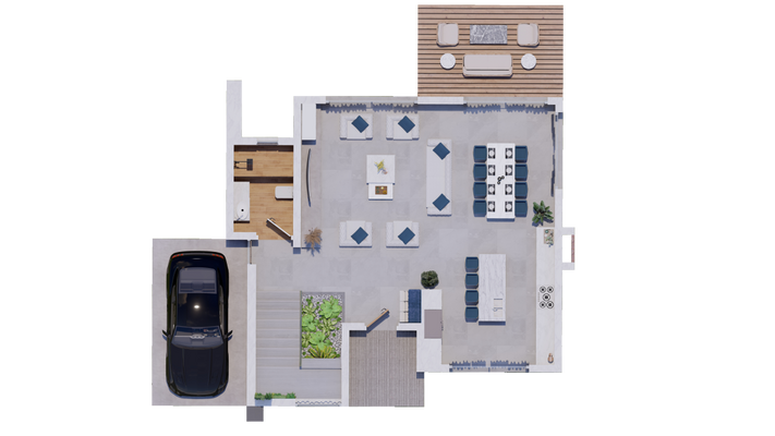 Villa 3+1 Grundriss EG.