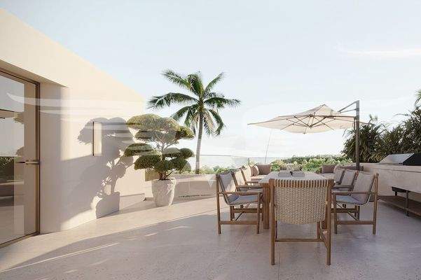 Visualisierte Dachterrasse