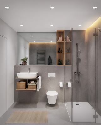 Innenvisualisierung Bad mit Dusche