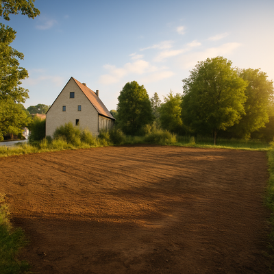 Grundstück planiert als Grafik