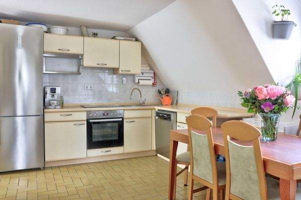 Küche im Dachgeschoss