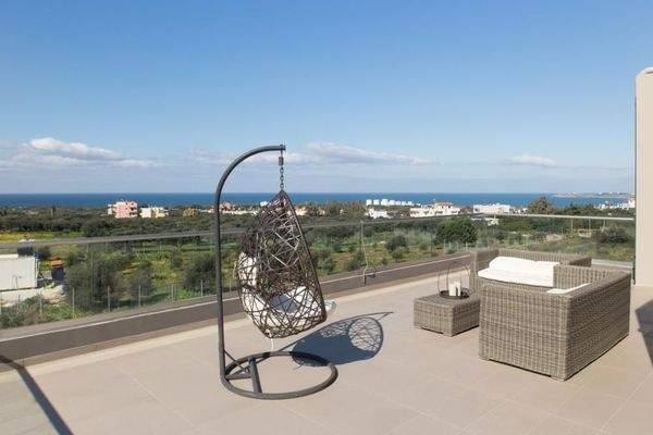 Kreta, Agios Onoufrios: Neu erbaute Villa mit perfektem Meerblick zu verkaufen