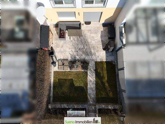 Garten Drohnen-Ansicht