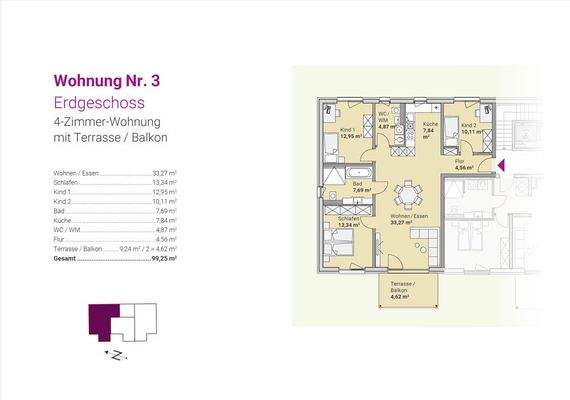 Grundriss Whg. Nr. 3