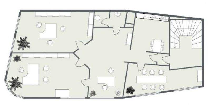 Grundriss 2. OG Büroeinheit