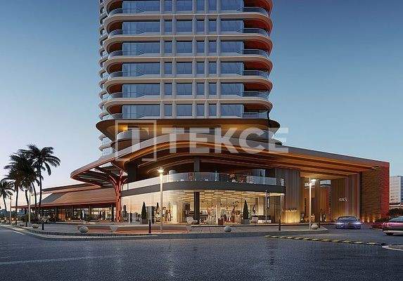 Apartments in a Sea-View Complex with Security in İzmir Konak