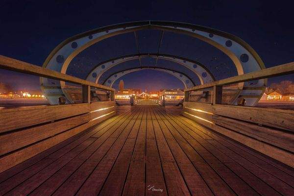 Seebrücke Kellenhusen bei Nacht