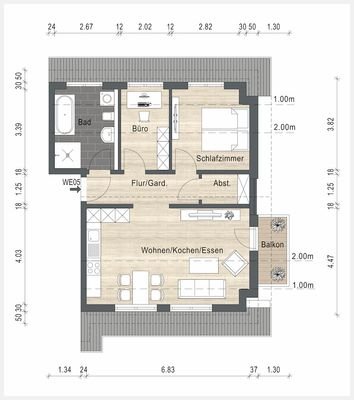 Grundriss - Dachgeschoss - WE 5