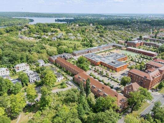 Aerial view of the lake