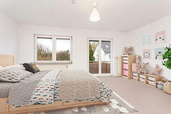 Schlafzimmer I 1.OG Virtuell gestagt
