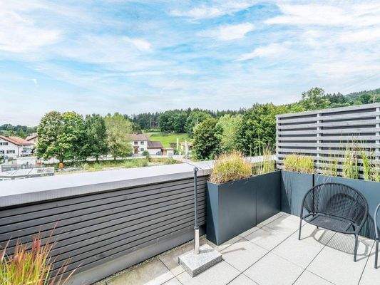 "Sundowner" Dachterrasse nach Westen mit Ausblick