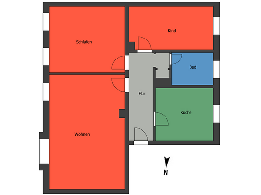 Grundrissskizze - Abweichungen möglich