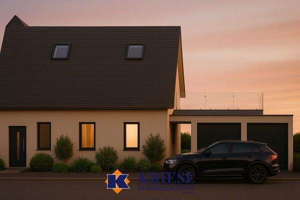 Beispielvisualisierung Frontansicht Haus