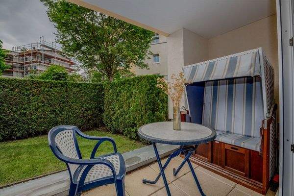 eigener Strandkorb und Garten