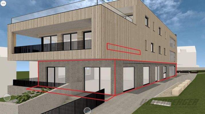 Ansicht Gewerbe 1+2 Haus A