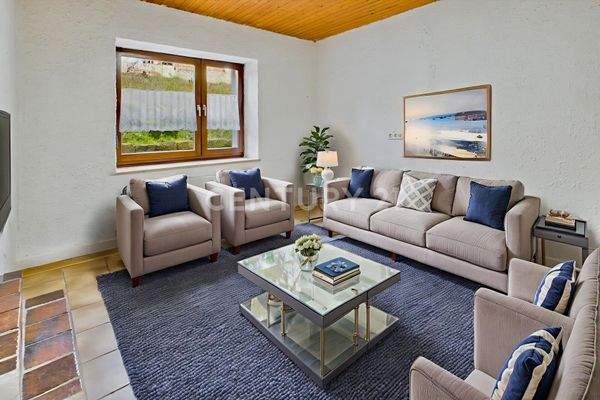 Wohnzimmer EG – hochwertig visualisierte Wohnvariante