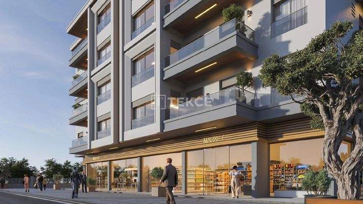 Apartments in a Complex with Pool Near the Beaches in İzmir