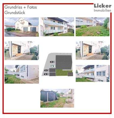 Grundriss + Fotos - Grundstück