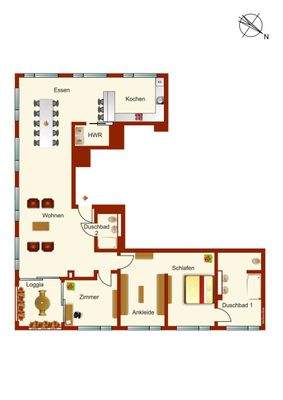 Grundriss (nicht maßstäblich)