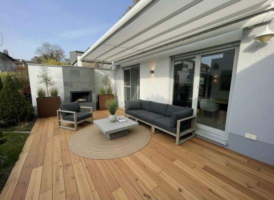 Terrasse Perspektive 1 mit Beipielmöblierung