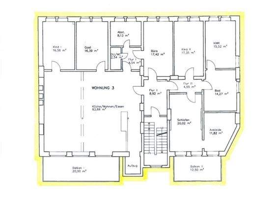 Grundriss gesamte Wohnung