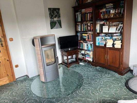 Wohnzimmer mit Kaminofen