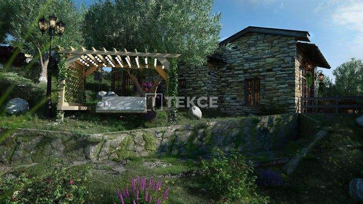 Single-Floor Stone Houses in Green Area in Mugla Milas