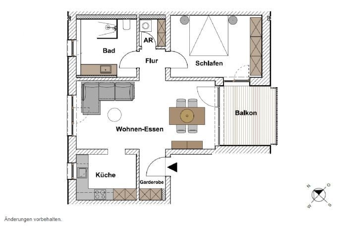 NEUBAU: 2-Zimmer-Wohnung mit EBK und Balkon
