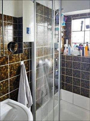 Tageslicht-Bad mit Dusche im 1. OG