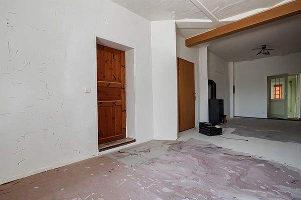 Wohnzimmer mit Kamin