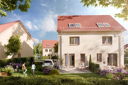 Neugebautes Doppelhaus inklusive Luft-Wärmepumpe