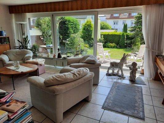 Wohnzimmer der Erdgeschosswohnung 2022