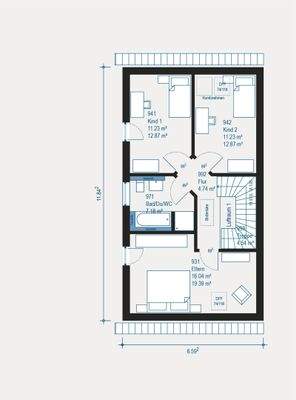 Familienfreundlicher Grundriss