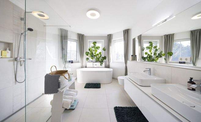 Masterbad en suite Dachgeschoss