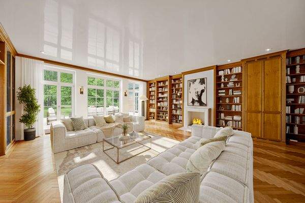 Virtuelles Staging: Bibliothek / Kaminzimmer