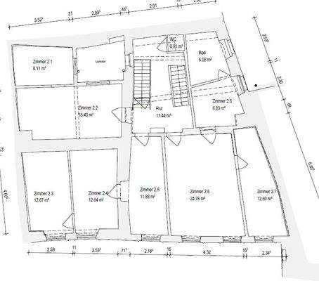 Obergeschoss - Bestand