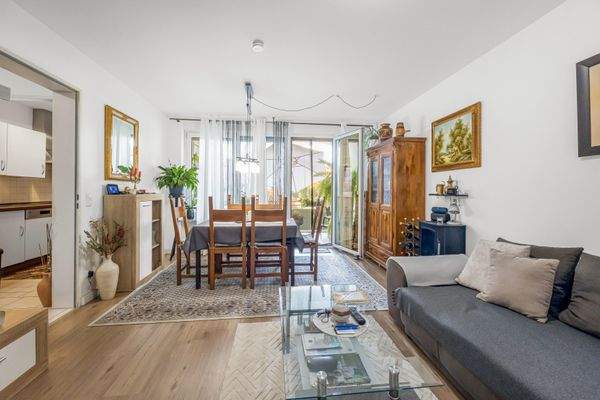 Essbereich im Wohnzimmer