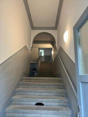 Treppenhaus, saniert - Detai