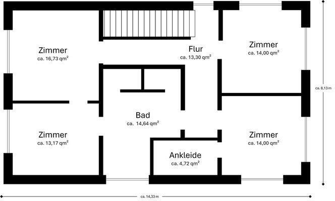 Grundriss Obergeschoss