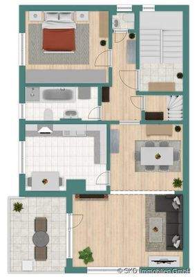 Grundriss-Skizze 2. Obergeschoss 