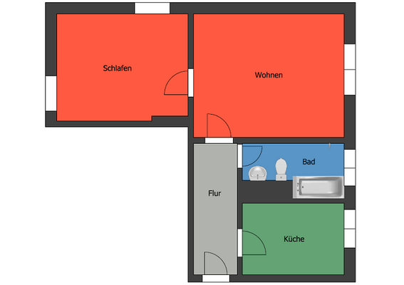 Grundrissskizze - Abweichungen möglich